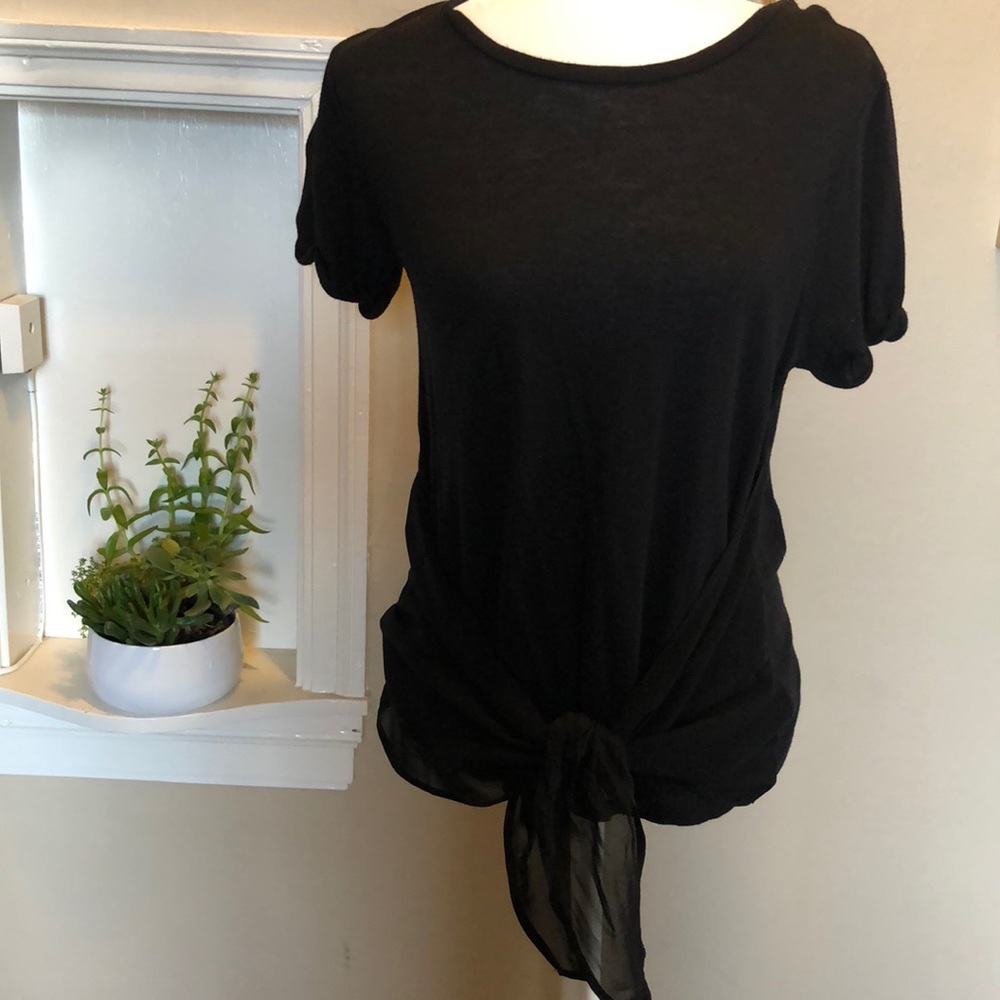 All Saints Black Short Sleeve Tee